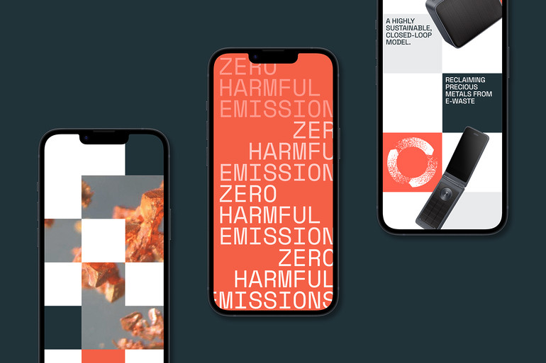 Igneo brand positioning visualised on iphones