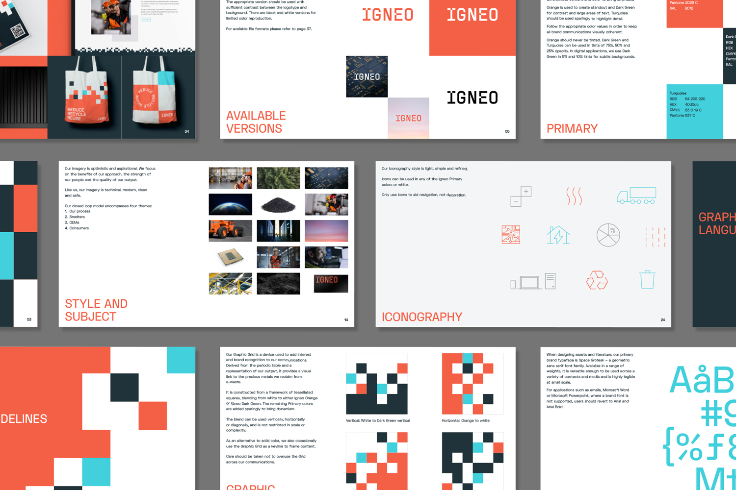 Brand guidelines created by a visual identity agency
